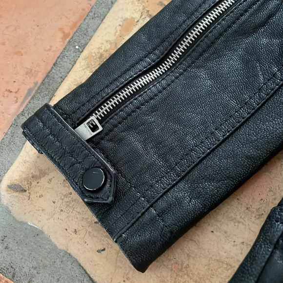 ALLSAINTS All Saints Kushiro Leather Biker Jacket Size Men's Small MSRP$670 - Picture 14 of 16